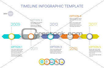 Vector timeline infographic template