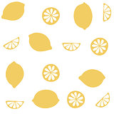 Seamless vector pattern with citrus fruit clices