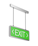 Exit sign on white background 