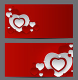 Valentine s Day Heart Symbol Gift Card. Love and Feelings Backgr