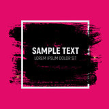 Abstract Brush Stroke Designs in Black, Pink and White Texture w