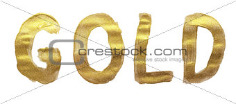 Gold Paint Glittering Textured Art Illustration. Vector Illustra