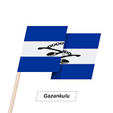 Gazankulu Ribbon Waving Flag Isolated on White. Vector Illustration.