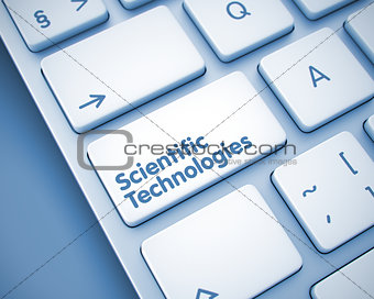 Scientific Technologies - Inscription on  Keyboard Keypad. 3D.