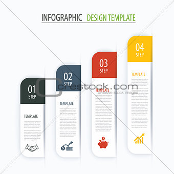 Modern tab index infographic options template with paper sheets.
