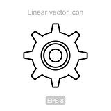 Gear. Linear vector icon.