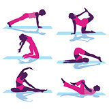 Back exercises, floor gymnastics isolated