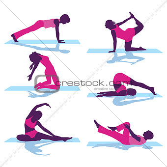 Back exercises, floor gymnastics isolated