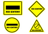 sign no entry isolated