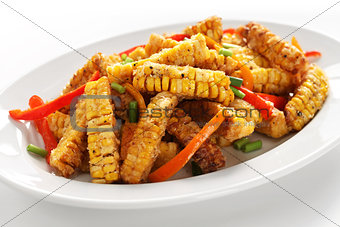 fried corn with salt & pepper, macao food
