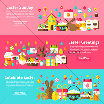 Easter Greetings Web Horizontal Banners