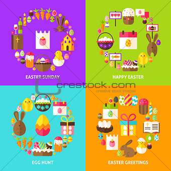 Easter Holiday Concepts Set
