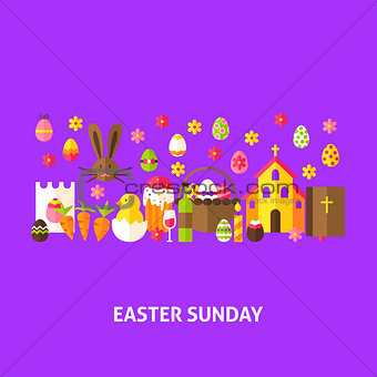 Easter Sunday Greeting Postcard