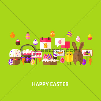 Happy Easter Greeting Postcard