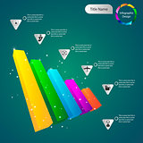 color volumetric info graphics for business