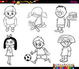 kids characters coloring page