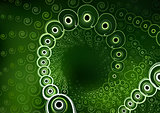 Green Background with Spiral Pattern