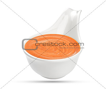 Cocktail sauce isolated on white