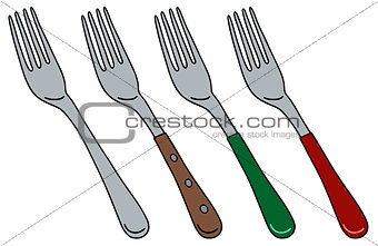 Four color forks