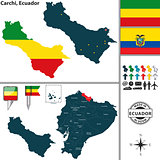 Map of Carchi, Ecuador