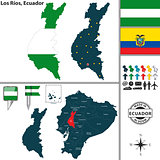 Map of Los Rios, Ecuador