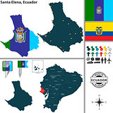 Map of Santa Elena, Ecuador