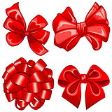 Set with red bows
