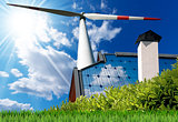Wind and Solar Energy Concept