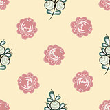 Abstract flower seamless pattern background.