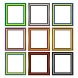Set of Colorful Wooden Frames