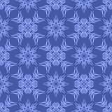 Blue Decorative Retro Seamless Pattern