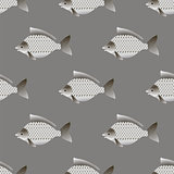 Fish Carp Seamless Pattern