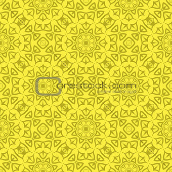 Decorative Retro Seamless Yellow Pattern