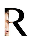 R letter beauty makeup girl creative fashion font