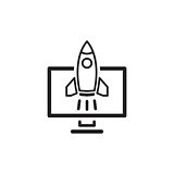Business Start-up Icon. Concept. Flat Design.