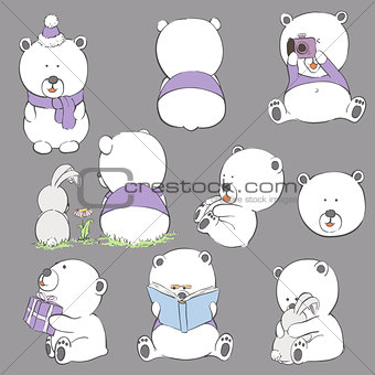 Cute cartoon bears