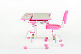 School desk and chair pink