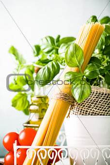 Pasta with ingredients