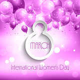 Balloons women's day background 