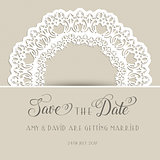 Decorative save the date invitation