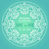 Decorative save the date invitation
