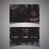 Halftone dots business card