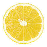 slice of lemon citrus fruit isolated on white