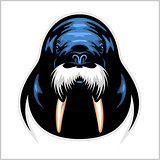 Vector Walrus logo template for sport teams, business etc.