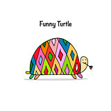 Funny turtle, sketch for your design