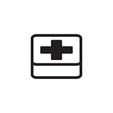 First Aid Symbol. Flat Design.