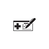 Medical Prescription and Services Icon.