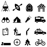 Leisure, camping and recreation icons