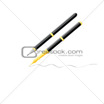 Two volume writing pen