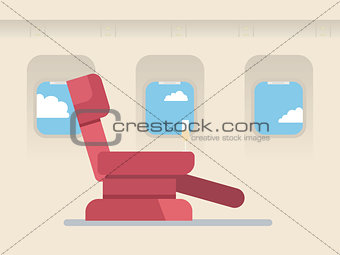The passenger seat in airplane business class